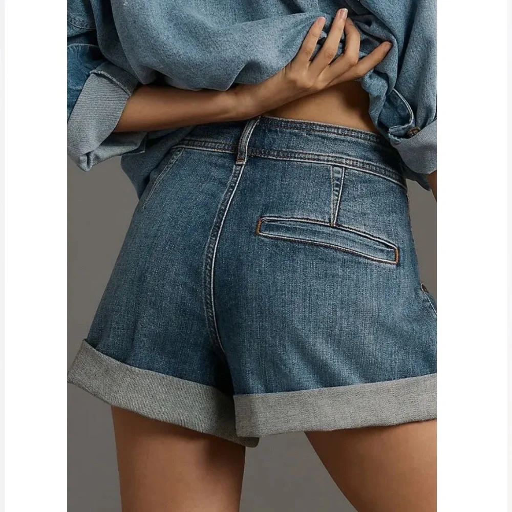 Anthropologie PILCRO  Rolled Denim Shorts 26 - Picture 4 of 10